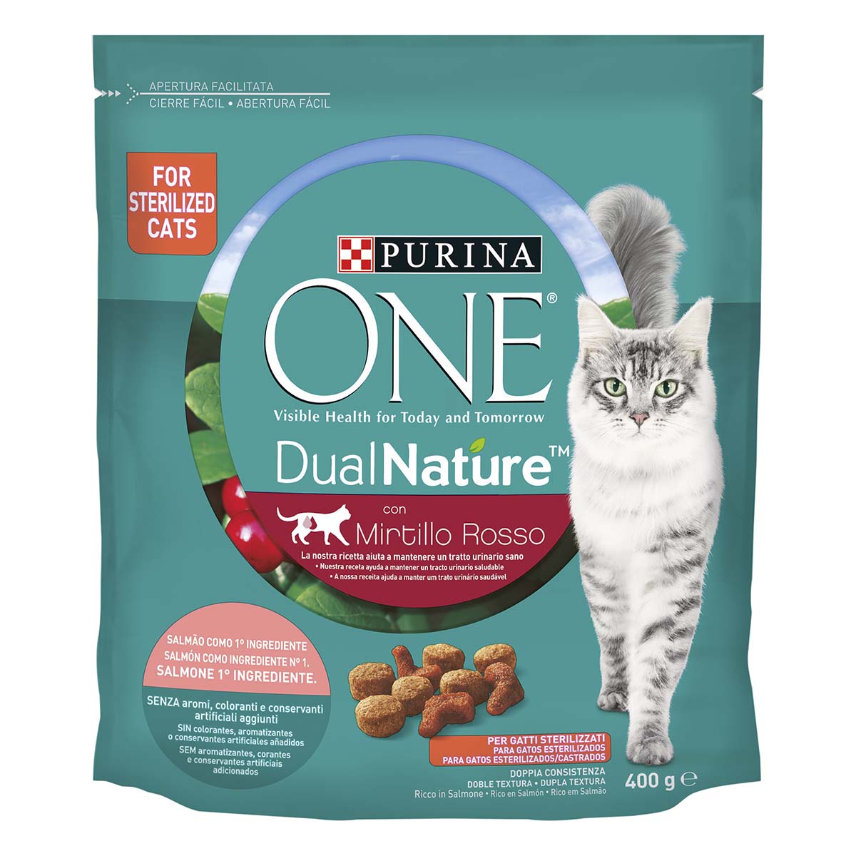 Purina ONE DualNature Mirtillo Rosso Sterilizzati Salmone 400g