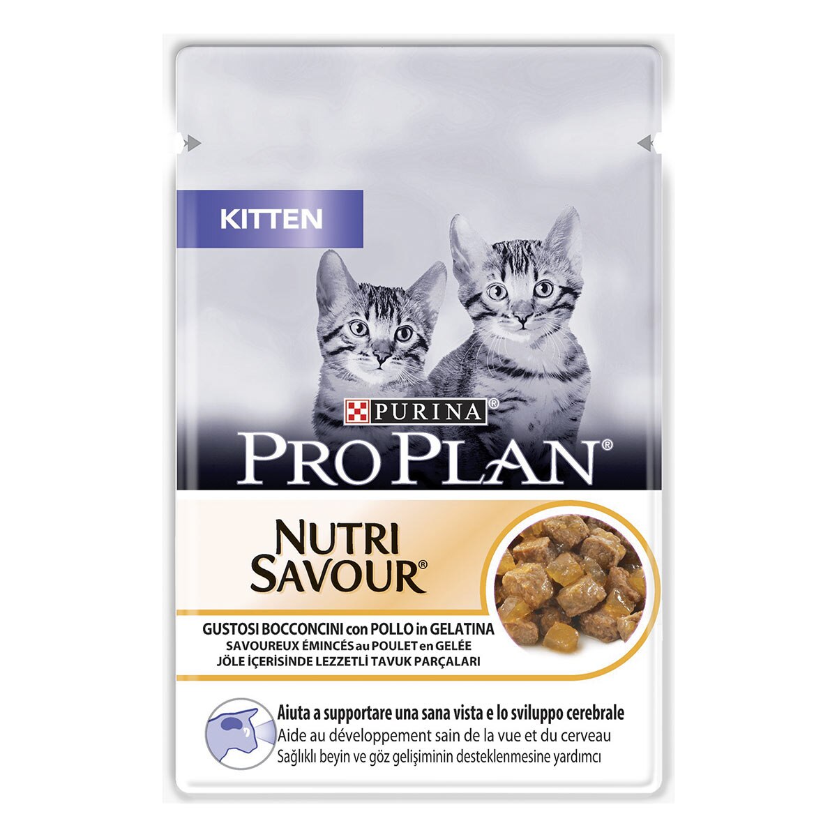 PRO PLAN KITTEN NUTRISAVOUR IN GELATINA CON POLLO 85 g