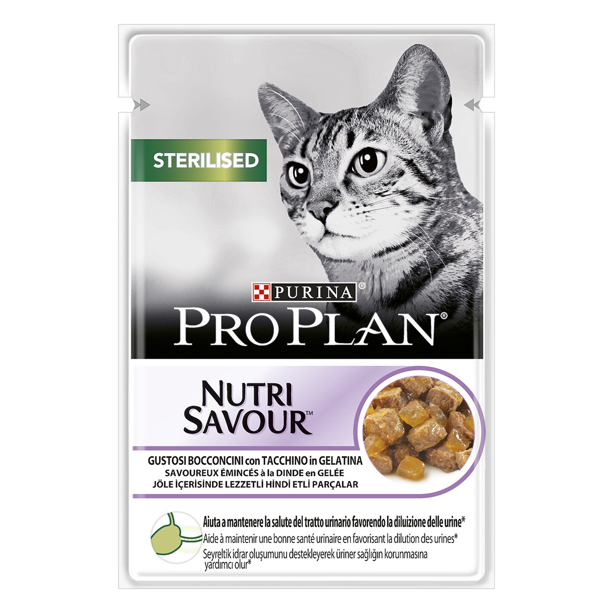 PRO PLAN STERILISED NUTRISAVOUR IN GELATINA CON TACCHINO 85 g