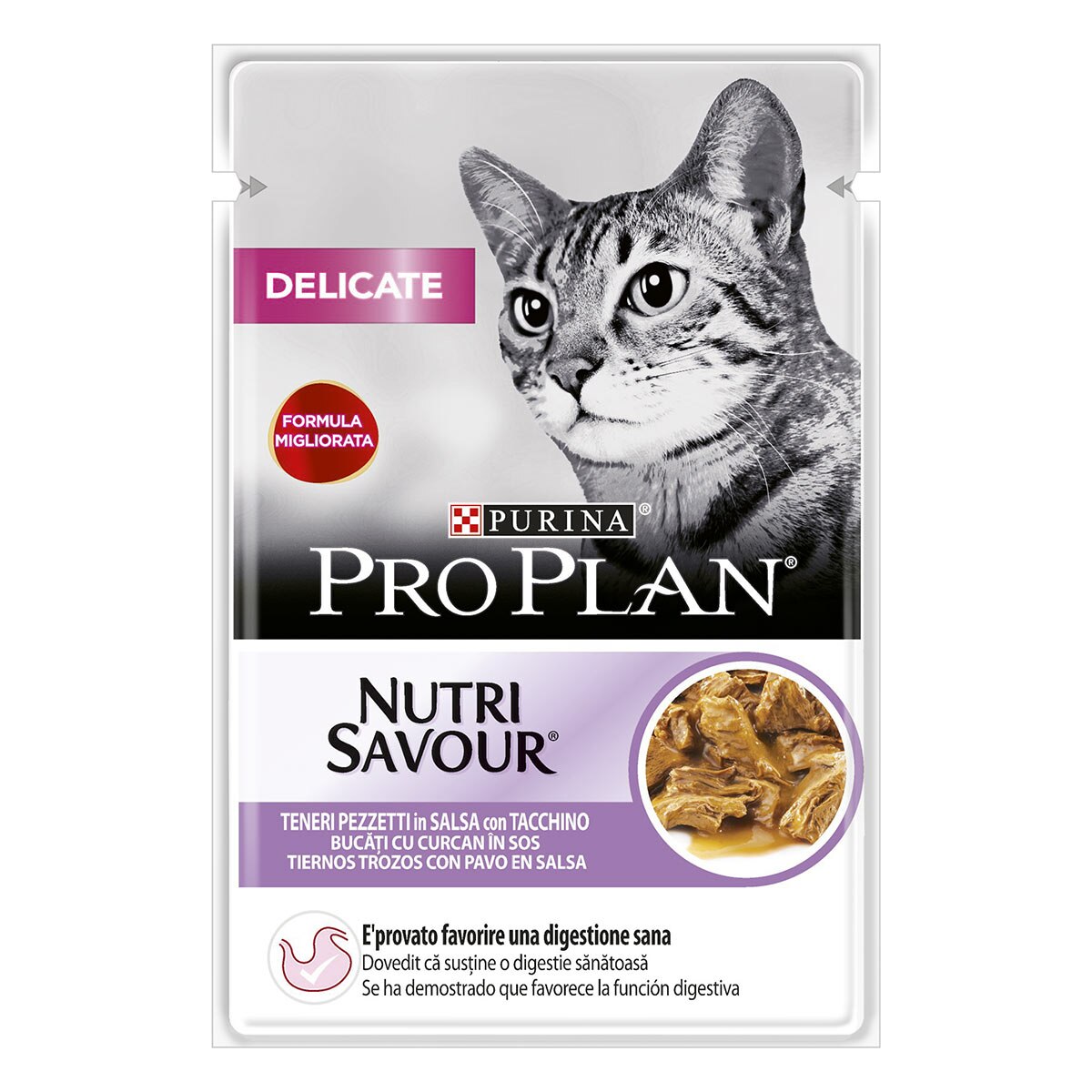 PRO PLAN DELICATE  TENERI PEZZETTI IN SALSA CON TACCHINO 85 g
