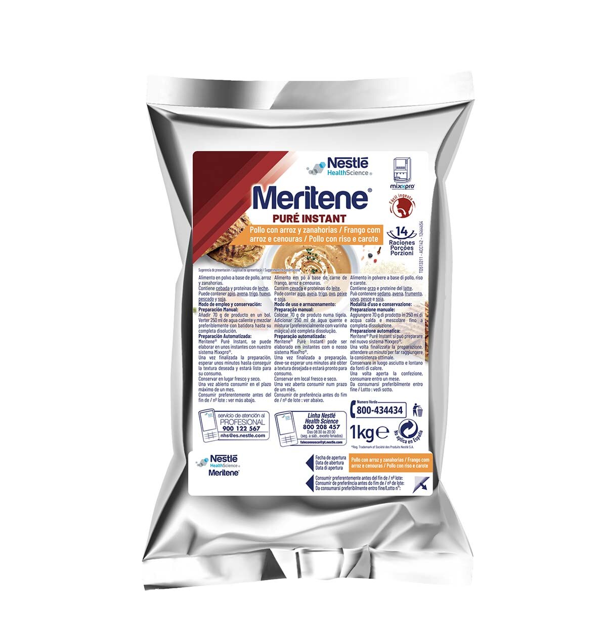 MERITENE PURE INSTANT Pollo con riso e carote