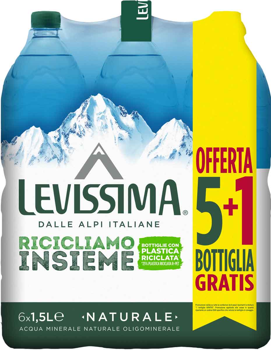 Levissima Acqua Minerale Naturale 25% RPET 1.5 l 5+1 - Fardello