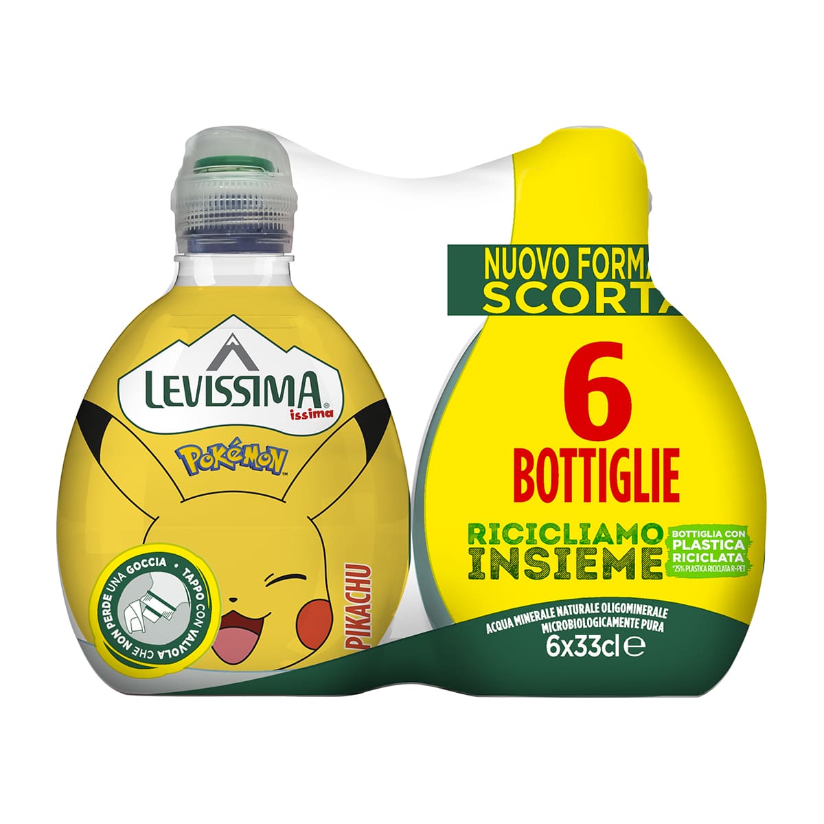 Levissima Pokémon Acqua Minerale Naturale 33 cl x6 - Fardello