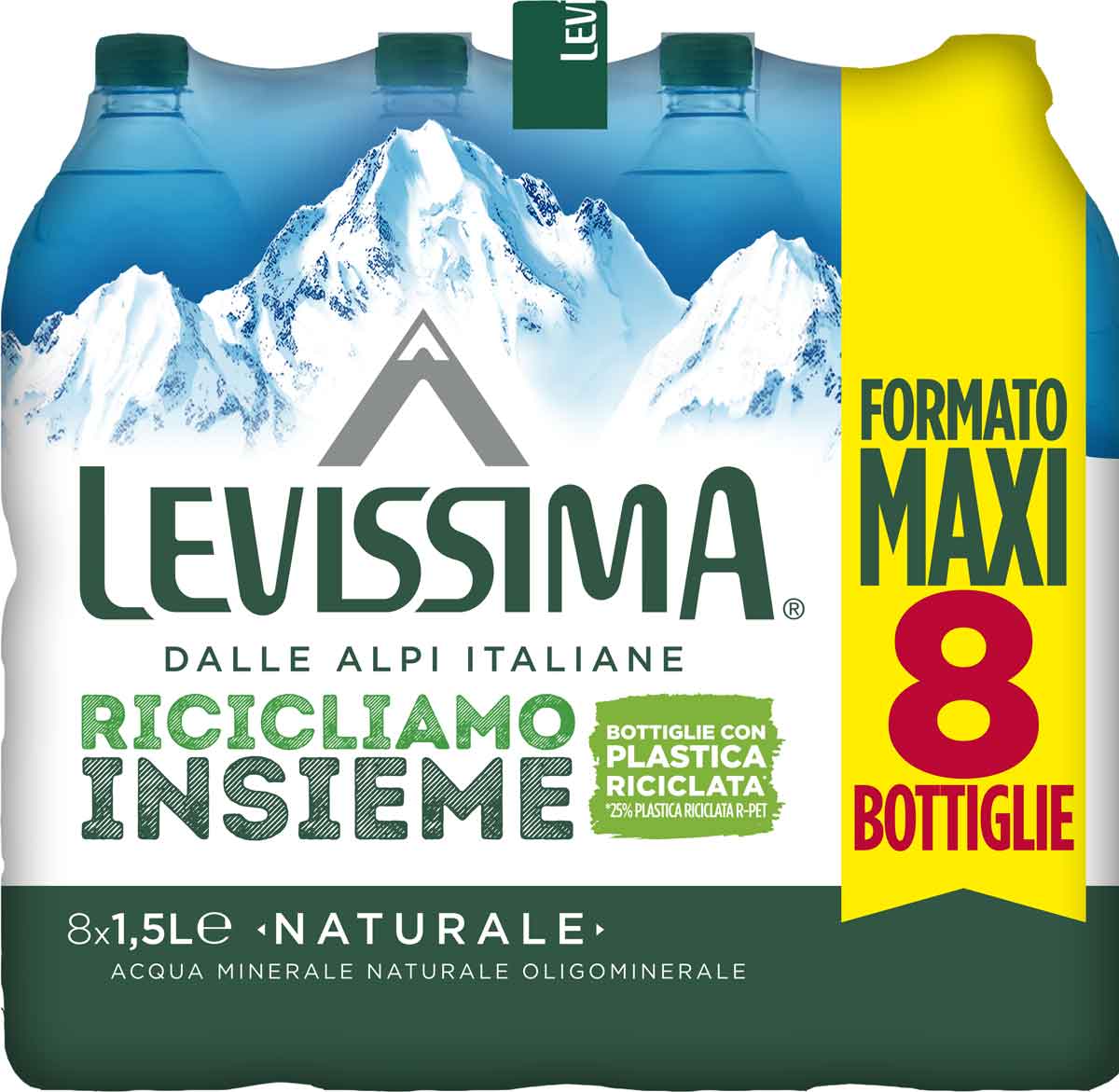 Levissima Acqua Naturale 25% RPET 1.5 l x8 - Fardello