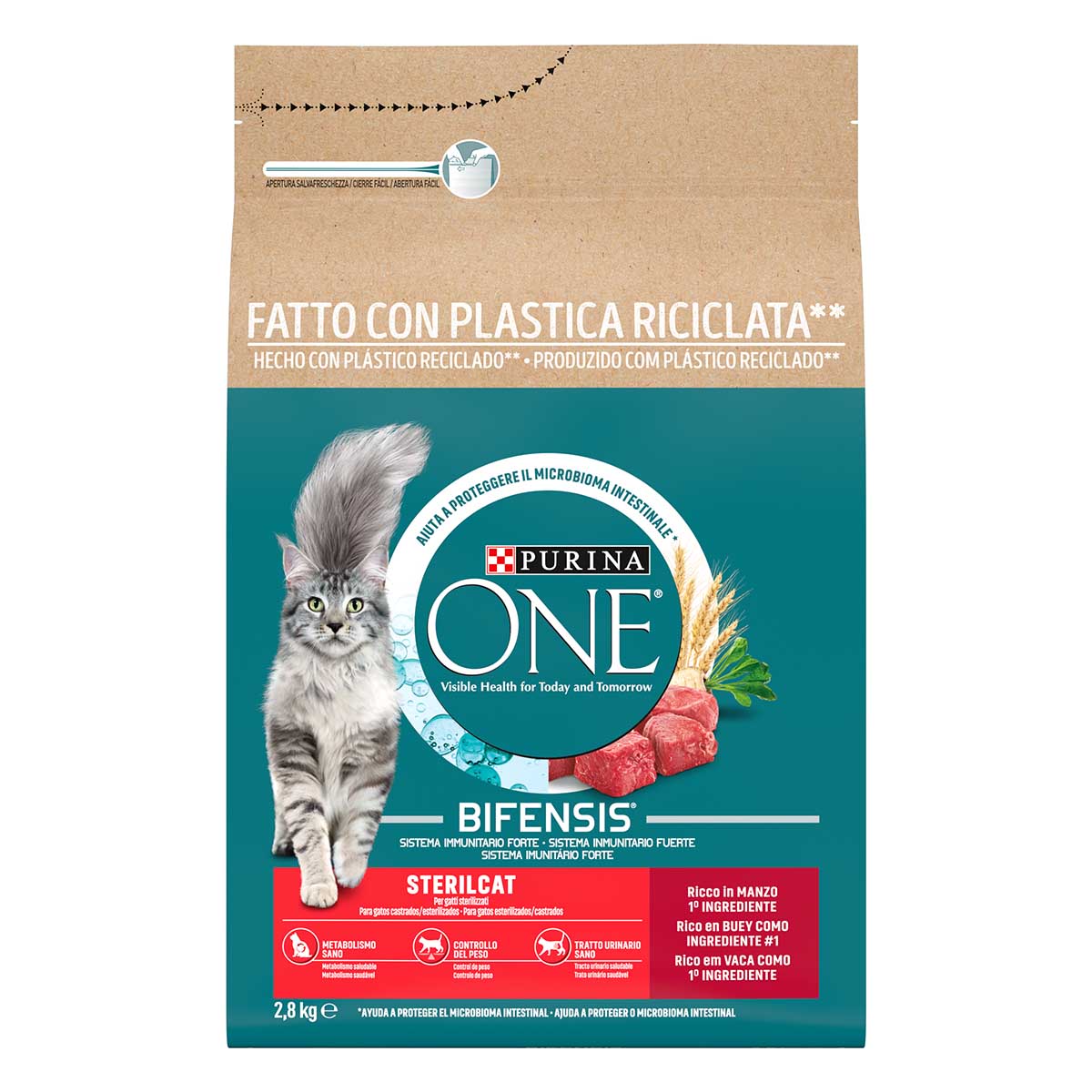 Purina ONE Bifensis Sterilcat 2,8kg Manzo