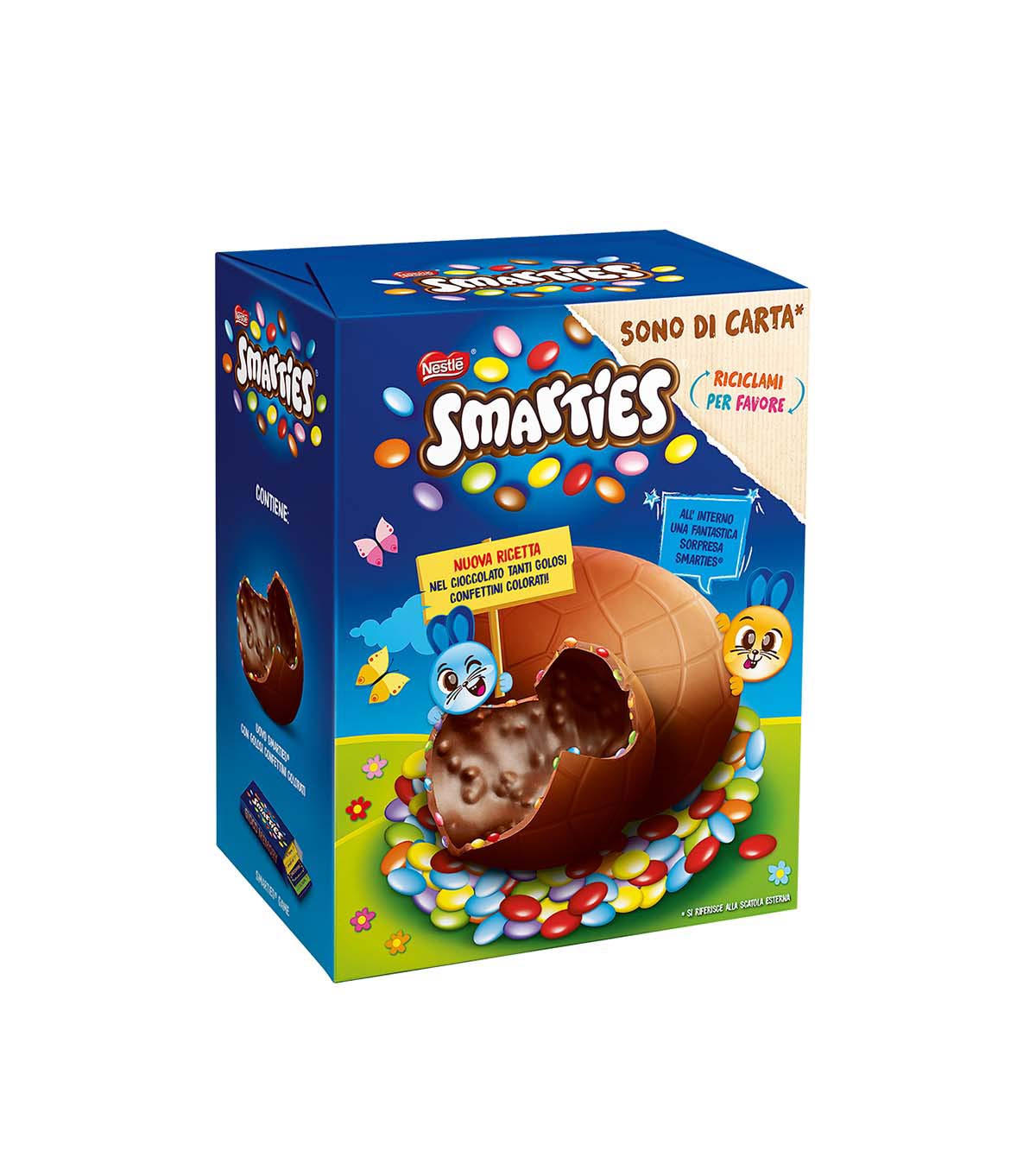 Smarties Uovo di Pasqua di cioccolato al latte con di mini-confettini 250g