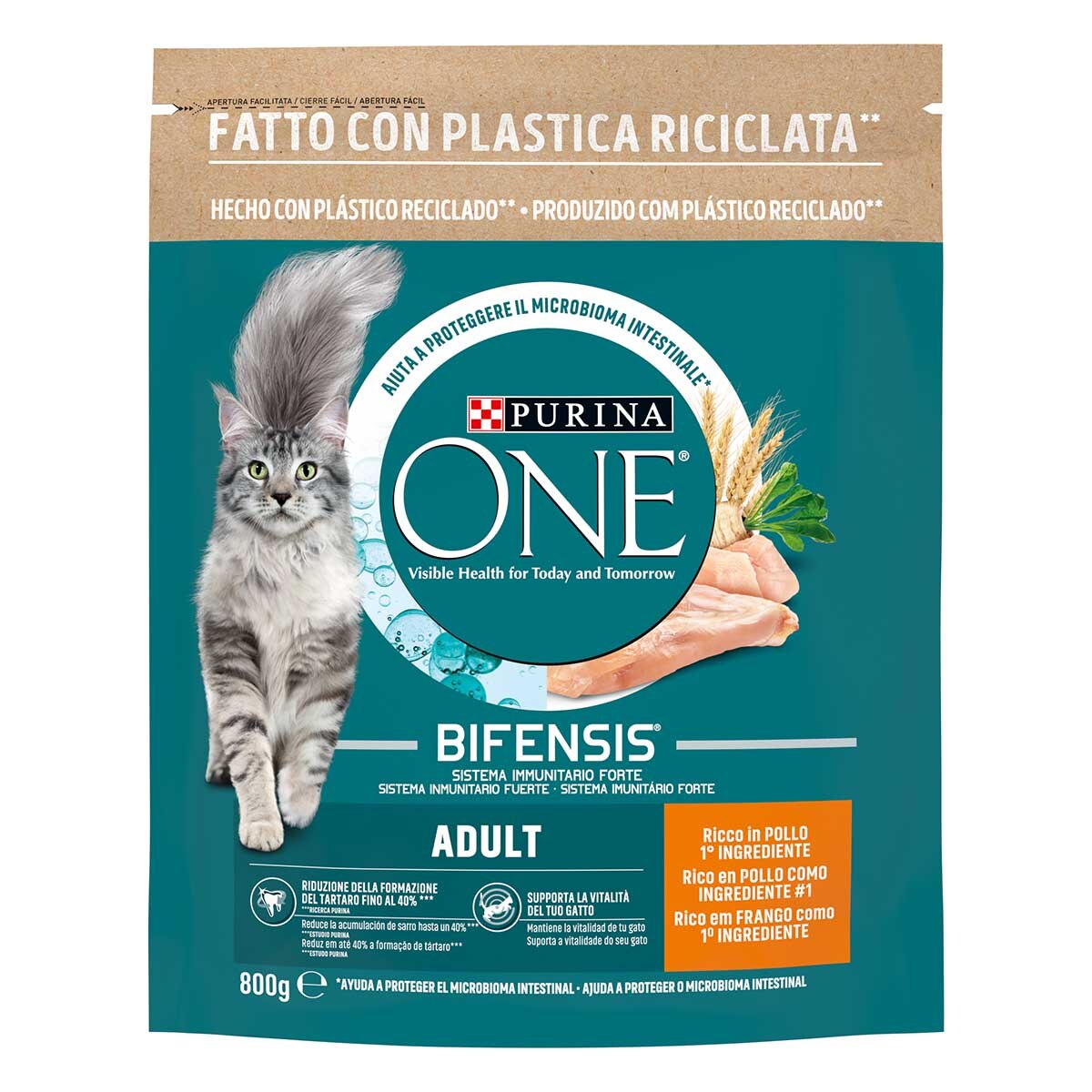 Purina ONE Bifensis Adult 800g Pollo e Cereali Integrali