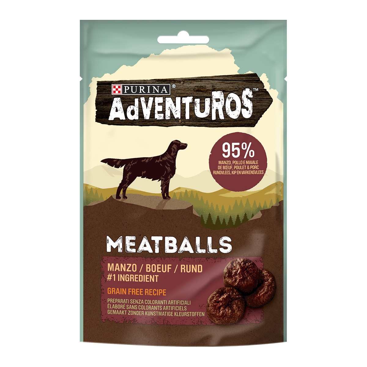 ADVENTUROS High Meat 70g Meatballs nº1 ingrediente Manzo