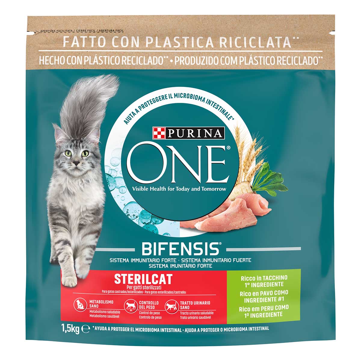Purina ONE Bifensis Sterilcat 1,5kg Tacchino e Frumento