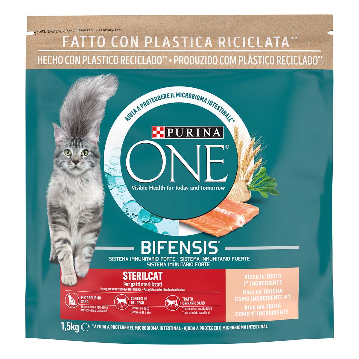 Purina ONE Bifensis Sterilcat 1,5kg Trota e Frumento