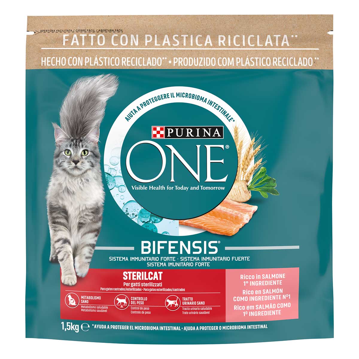 Purina ONE Bifensis Sterilcat 1,5kg Salmone e Frumento con Tonno