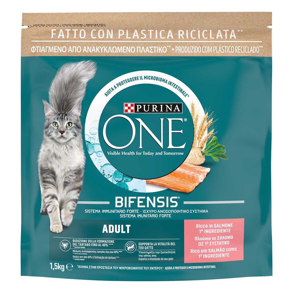 Purina ONE Bifensis Adult 1,5kg Salmone e Cereali Integrali