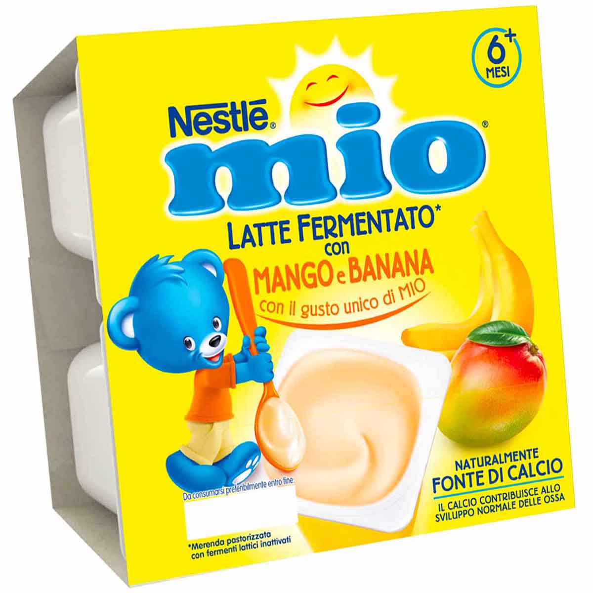 MIO LATTE FERMENTATO MANGOE BANANA 6(4x100g) IT