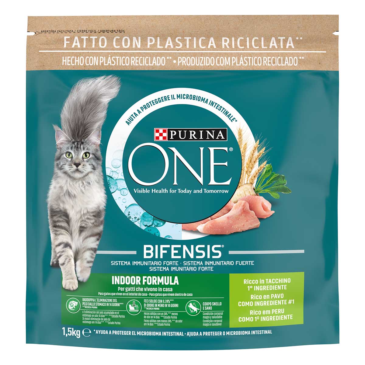 Purina ONE Bifensis Indoor Formula 1,5kg Tacchino