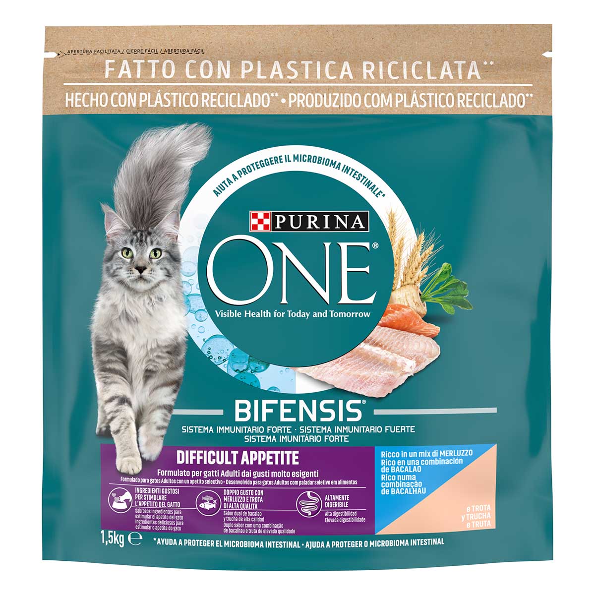 Purina ONE Bifensis Appetito Difficile 1,5kg Merluzzo e Trota