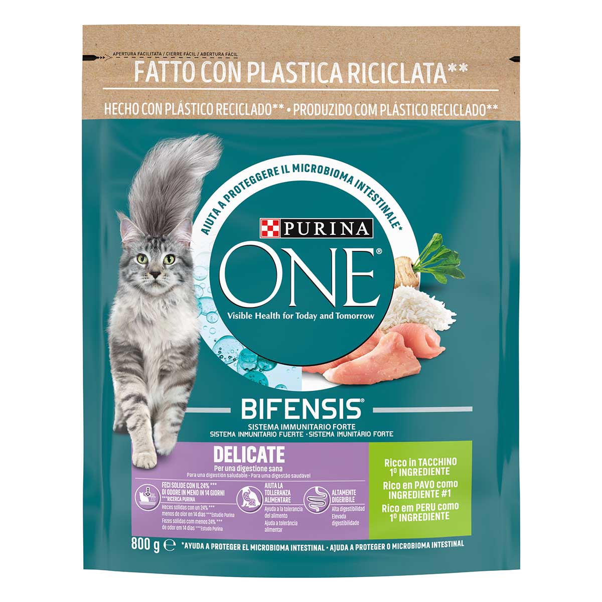 Purina ONE Bifensis Delicate 800g Tacchino