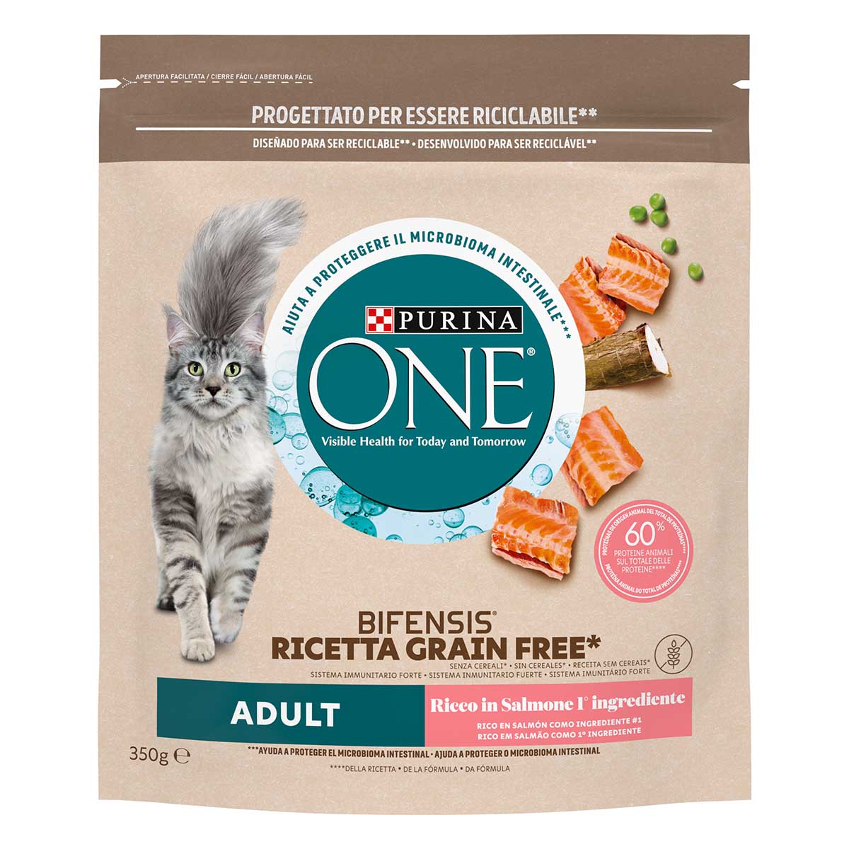 Purina ONE Bifensis Adult Grain Free 350g Salmone