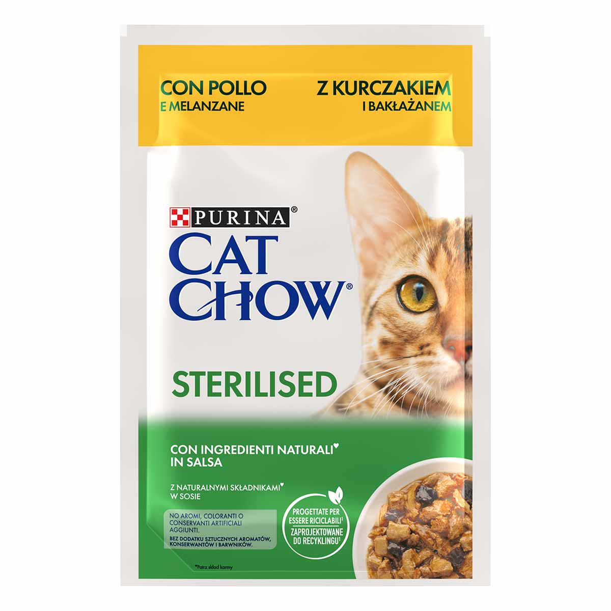 CAT CHOW STERILISED Pollo e Melanzane 85gr