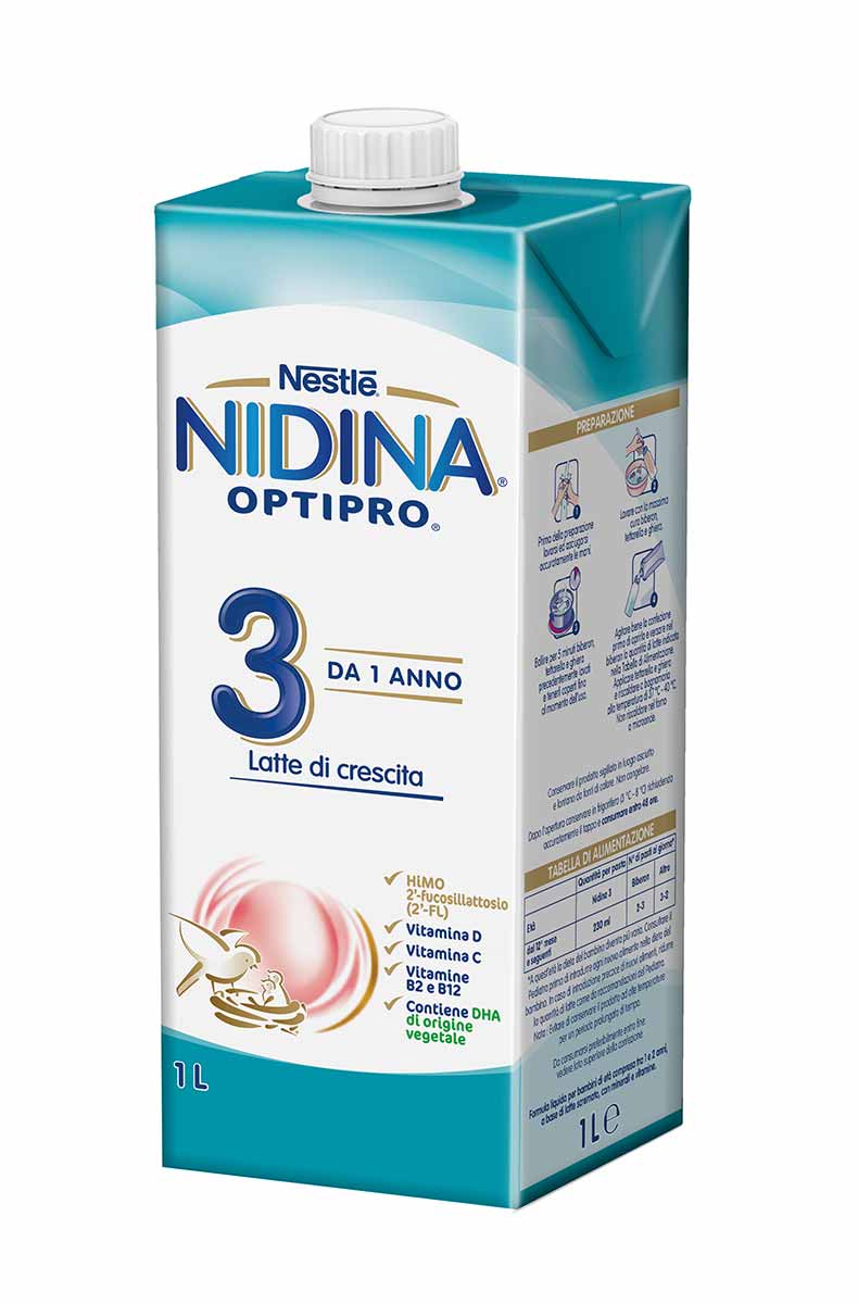 Nestlé NIDINA OPTIPRO 3 1L, Latte di crescita liquido, dai 12 mesi