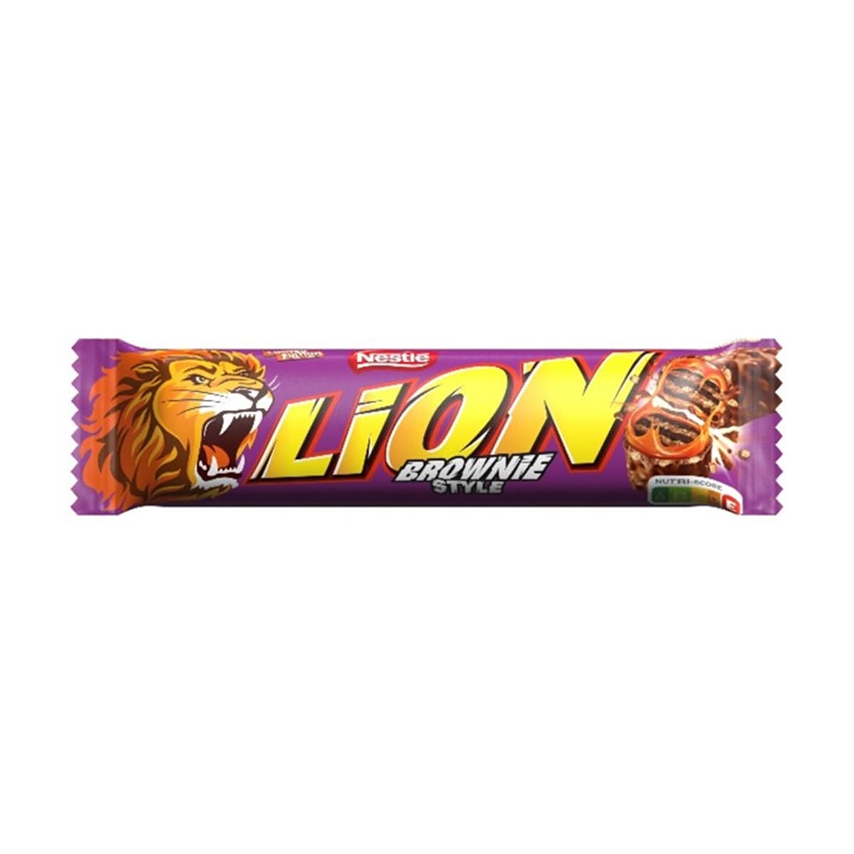 Lion Singolo, ripieno al gusto brownie, caramello e cereali avvolti da cioccolato al latte 40g
