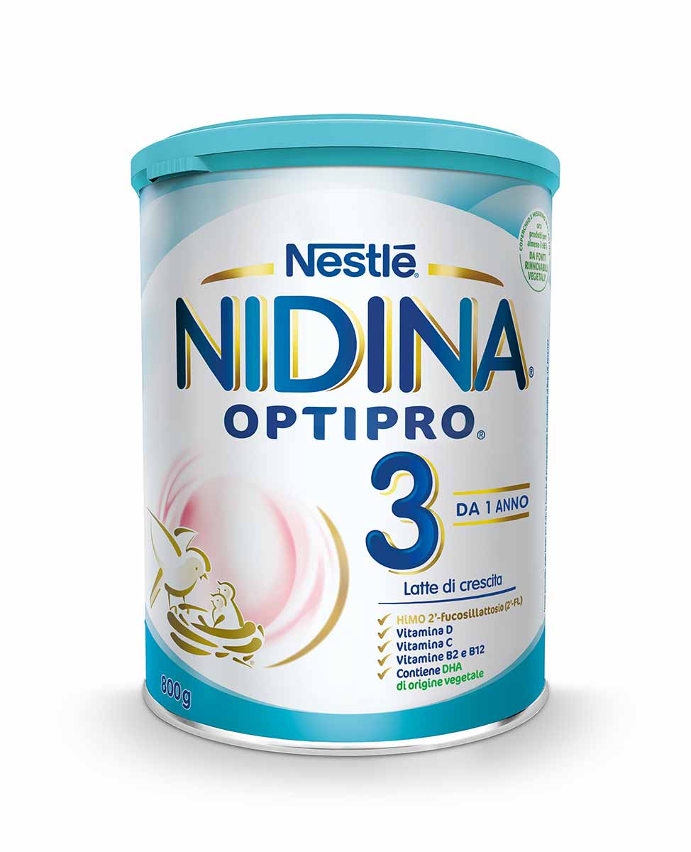 Nestlé NIDINA OPTIPRO 3 800g, Latte di crescita in polvere, dai 12 mesi