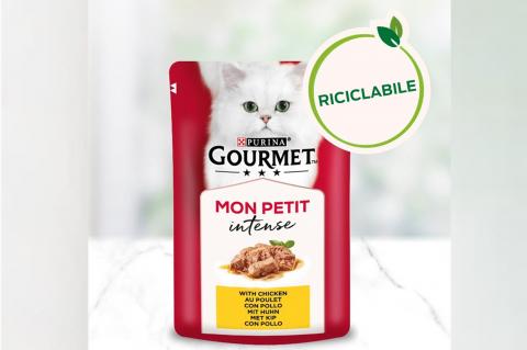 Purina buste di cibo per gatti riciclabili