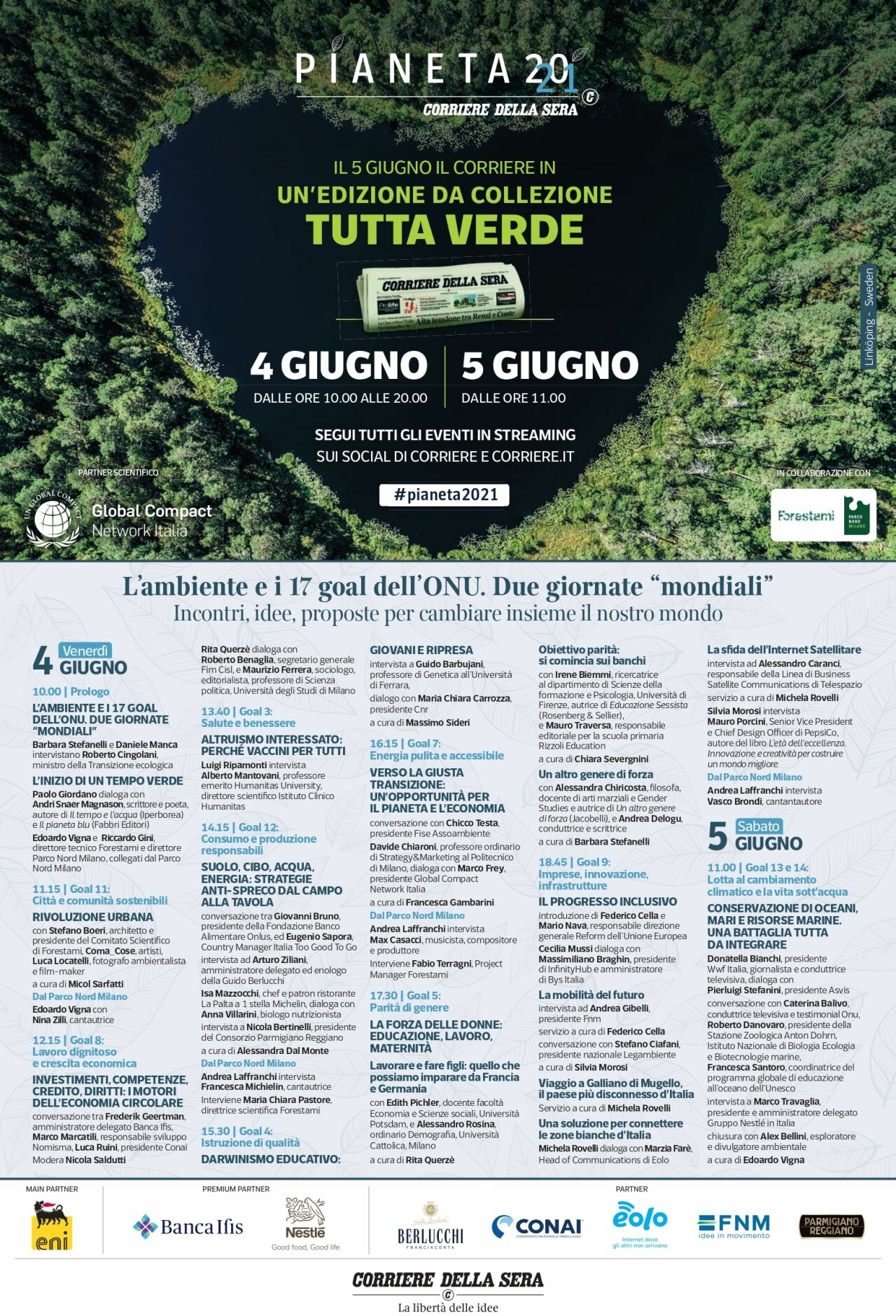 Scopri l’impegno delle aziende per la giornata mondiale dell’ambiente! Pagina del corriere della sera dedicata alla giornata mondiale dell’ambiente 2021
