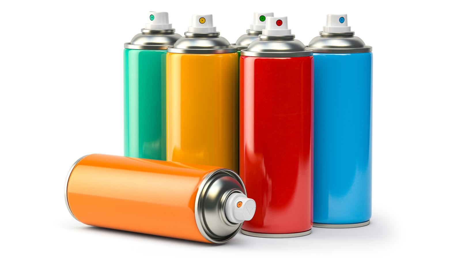 Bombolette spray di vari colori usate Bombolette spray di vari colori usate