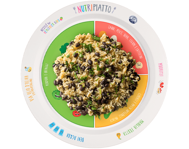 Arroz con frijones negros