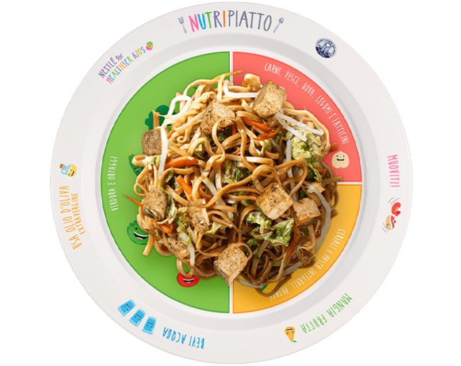 Noodles con Verdure e Tofu Croccante