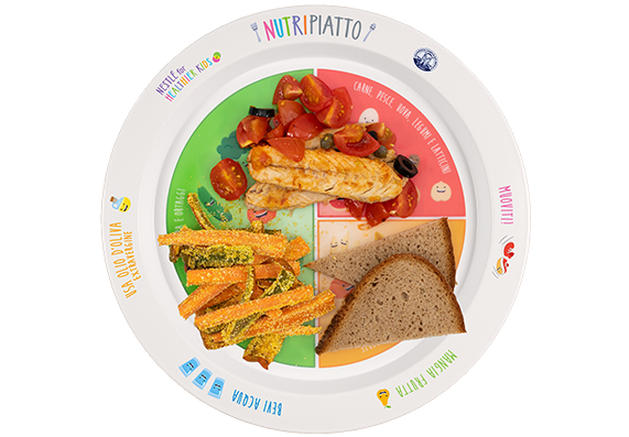 Sgombro alla mediterranea e verdure croccanti al forno