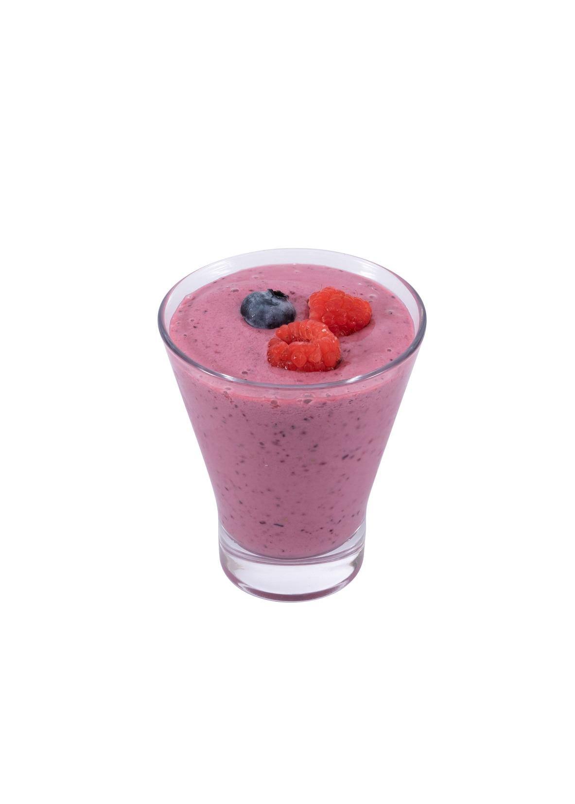 Frullato con yogurt intero, frutti di bosco