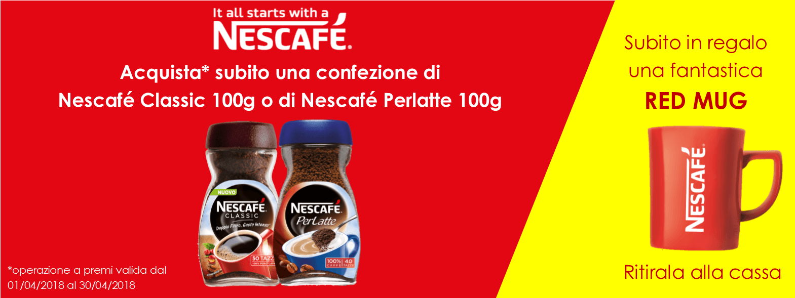 Nescafé e Simply regalano red mug