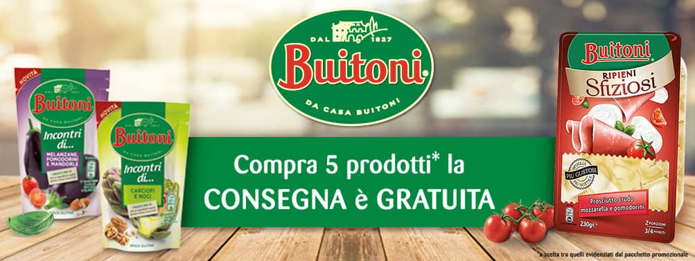 PASTA E SUGHI BUITONI TI OFFRONO LA CONSEGNA GRATUITA