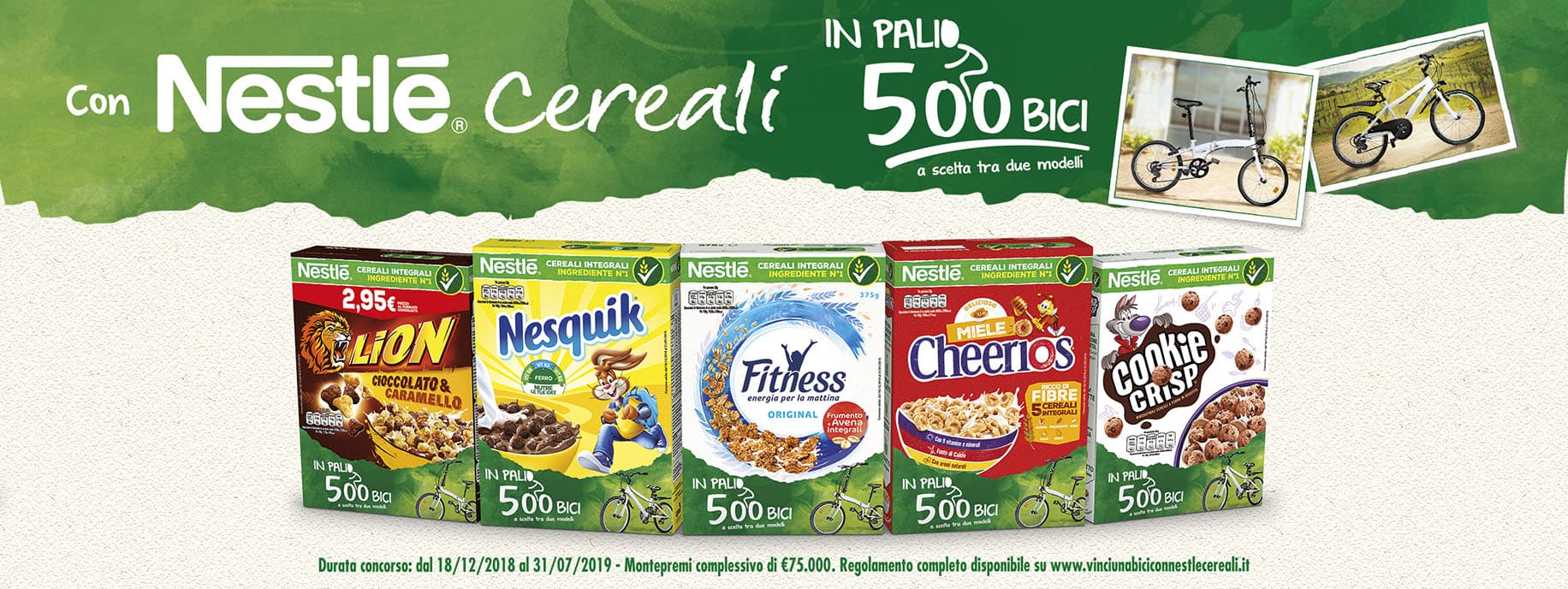 Vinci una bici con Nestlé Cereali