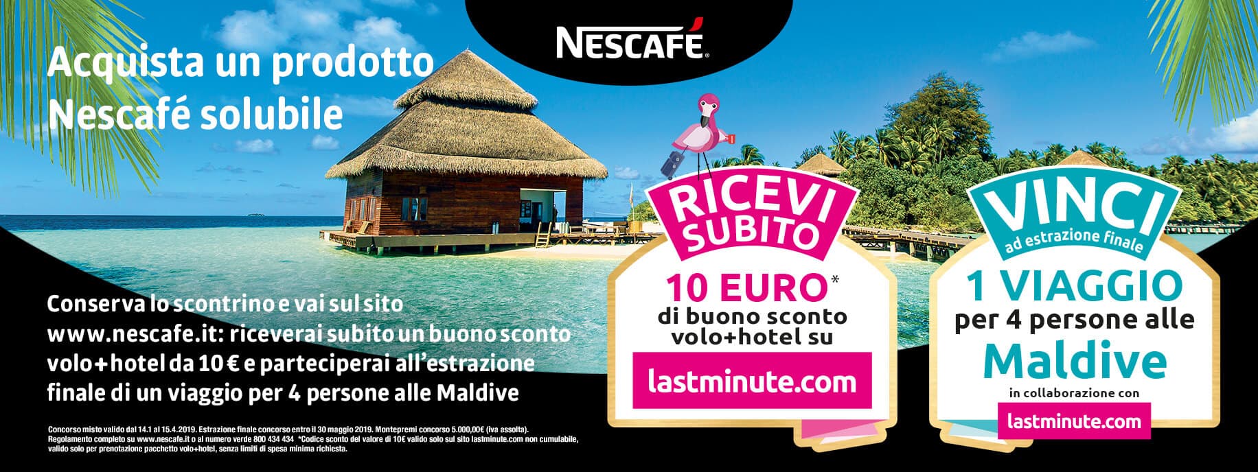 Nescafé ti regala un viaggio alle Maldive