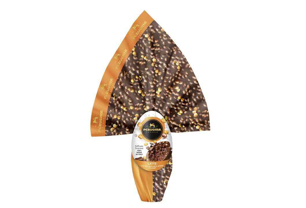 Perugina Uovo di cioccolato al latte con 30% di nocciole intere italiane con sorpresa Perugina Uovo di cioccolato al latte con 30% di nocciole intere italiane con sorpresa