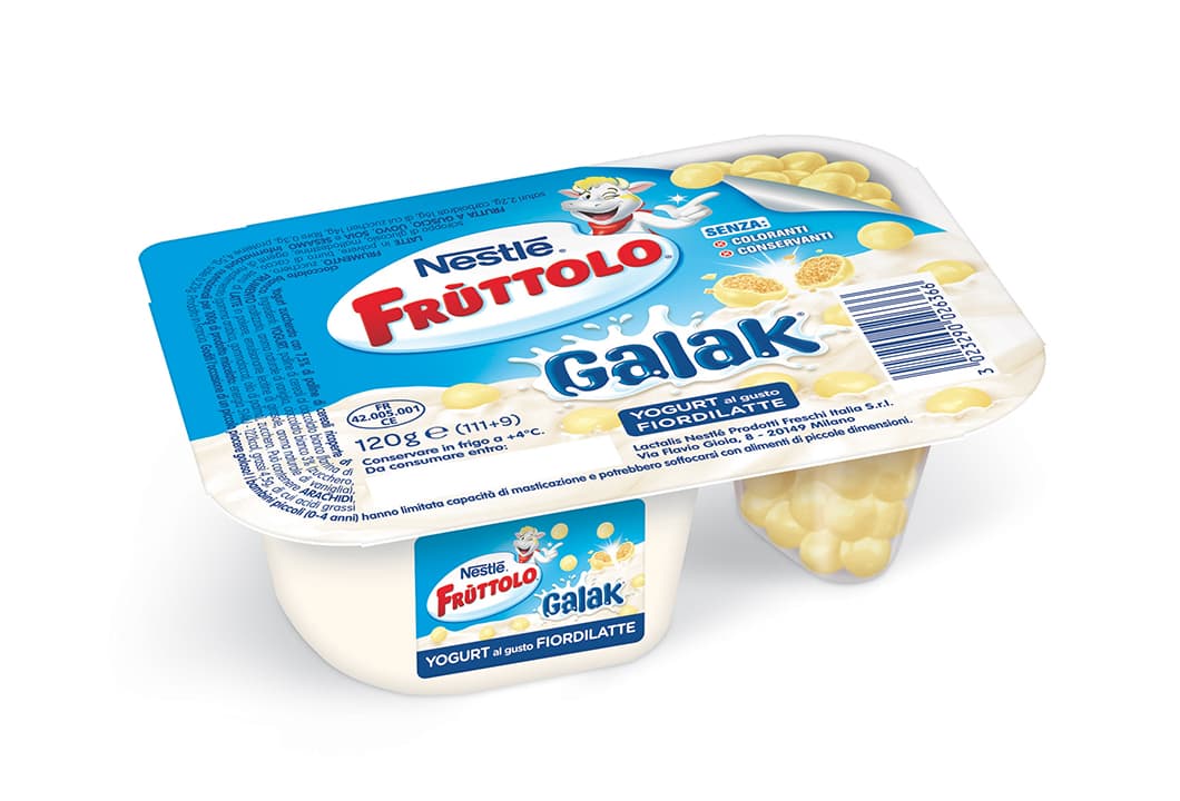 Fruttolo yogurt con palline di cereali e cioccolato Galak Fruttolo yogurt con palline di cereali e cioccolato Galak