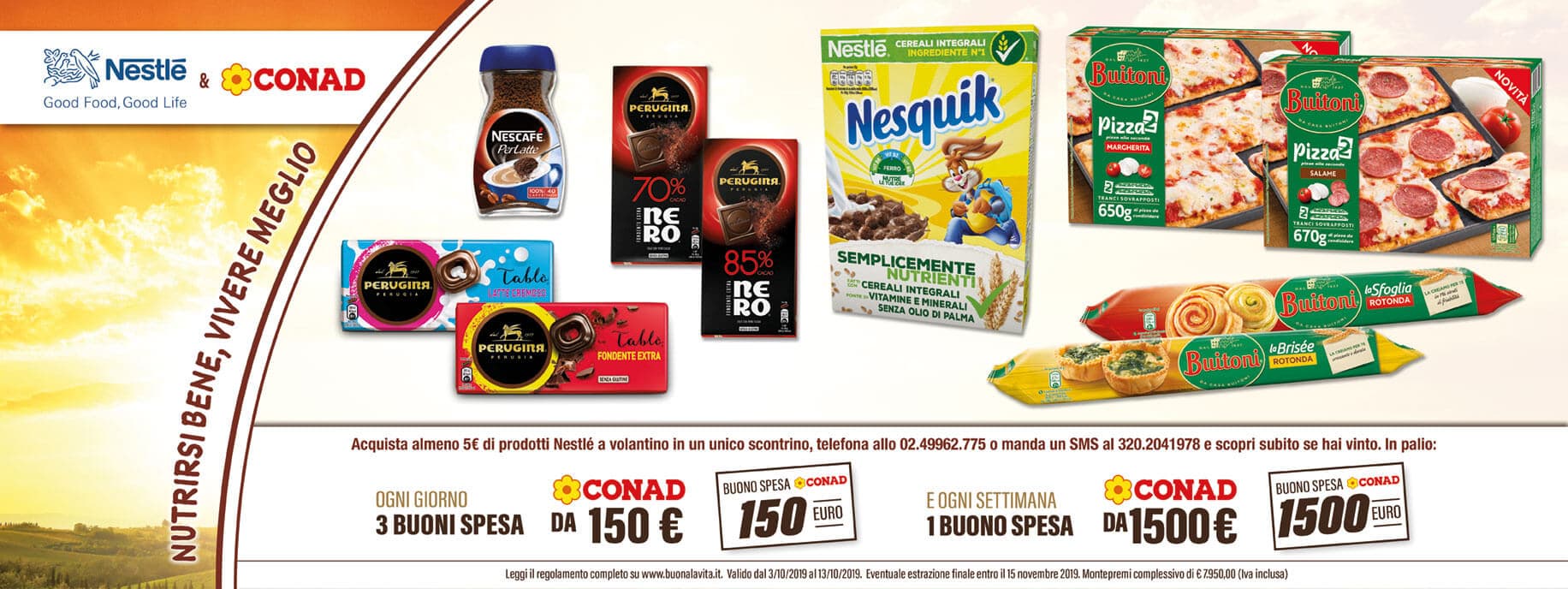 Concorso Nestlé Conad: vinci 1500 euro di spesa a settimana