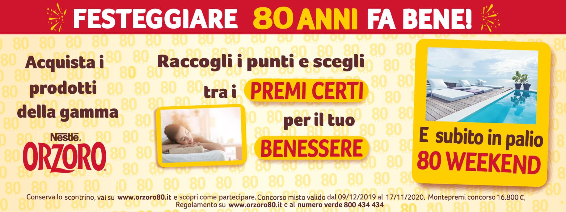 80 anni di Orzoro: partecipa al concorso e vinci weekend benessere