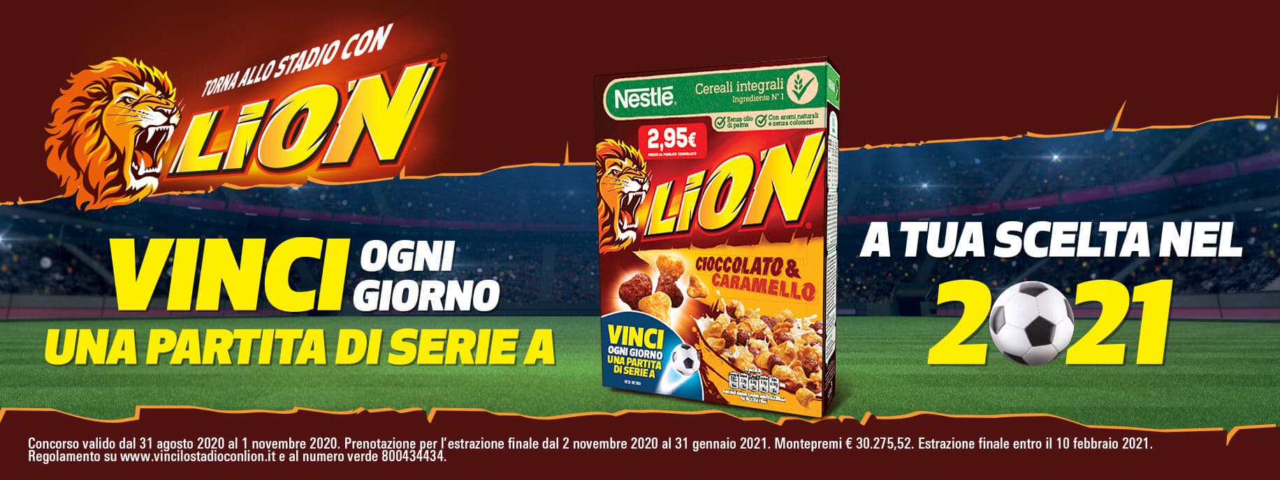 Concorso Lion per vincere i biglietti per una partita di serie A