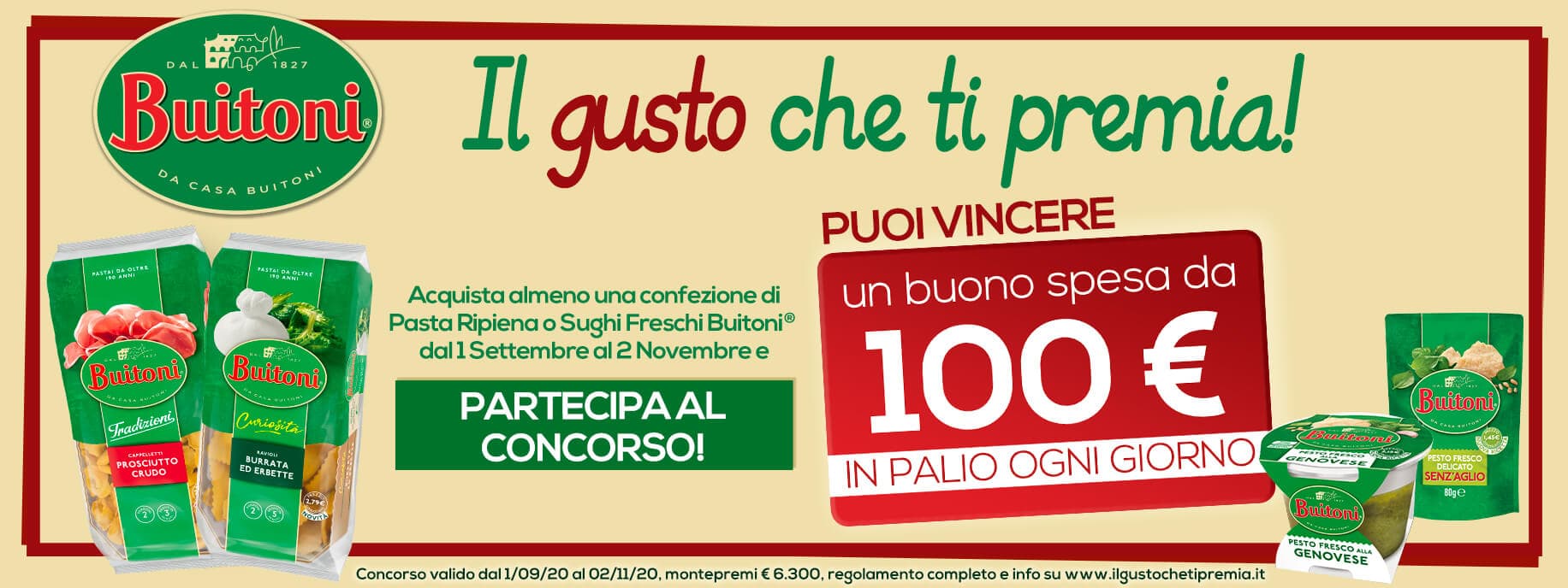 Concorso Buitoni di Nestlé: puoi vincere un buono spesa da 100€ al giorno