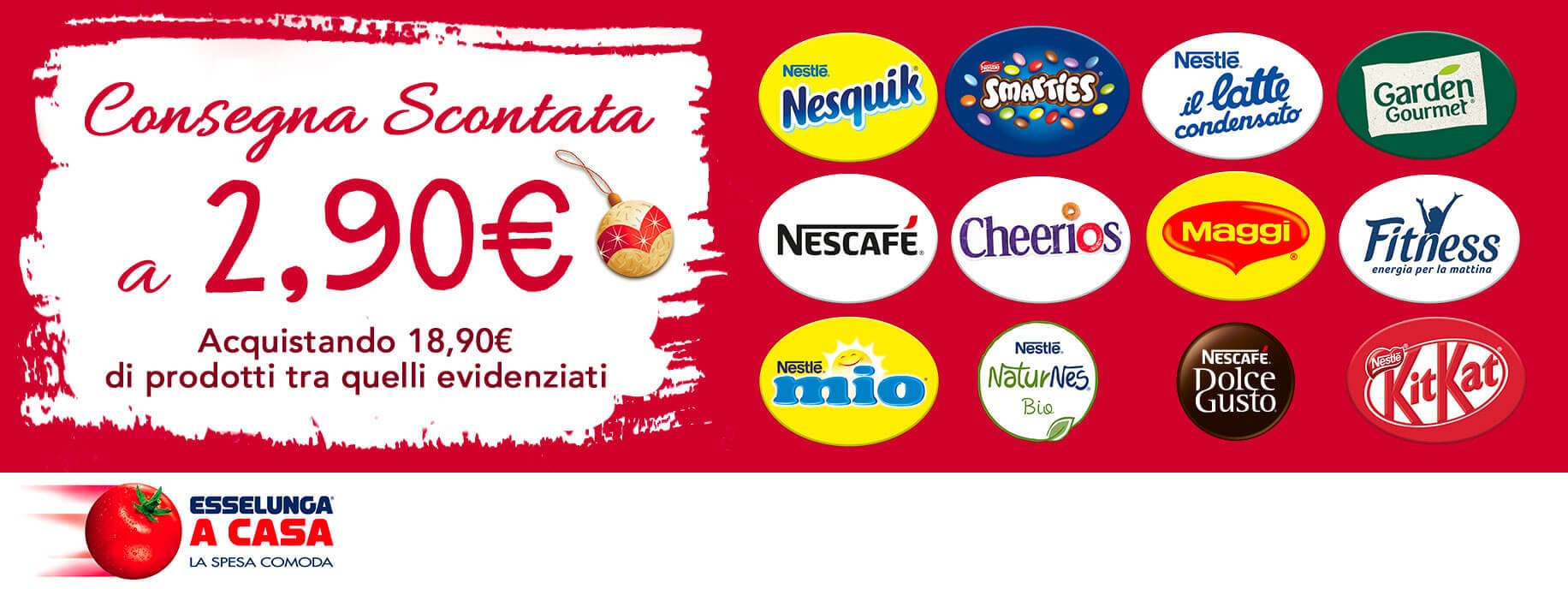 Volantino Concorso Esselunga a casa consegna scontata con Nestlé