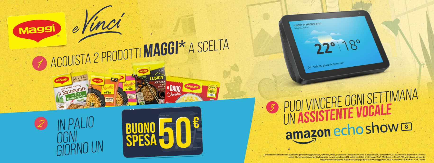 Volantino del concorso Maggi e Vinci