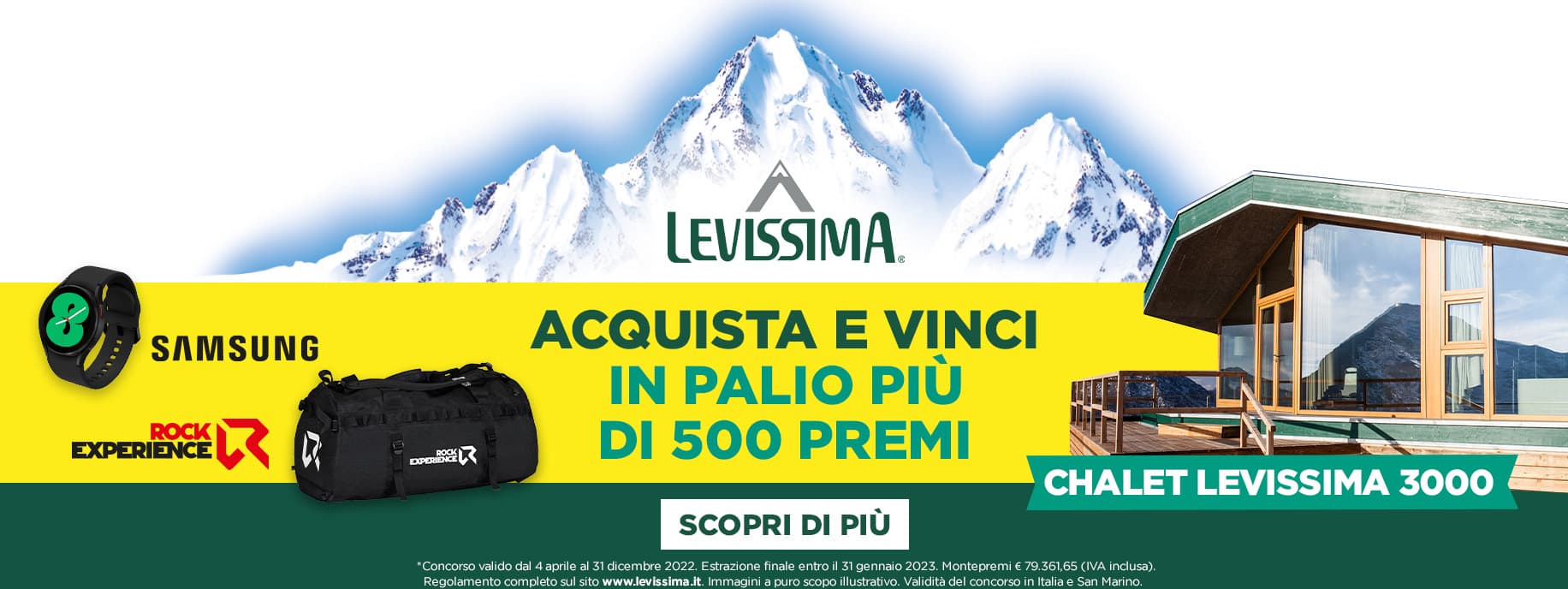 Concorso Levissima Acquista e Vinci Banner rettangolare concorso Levissima 2022