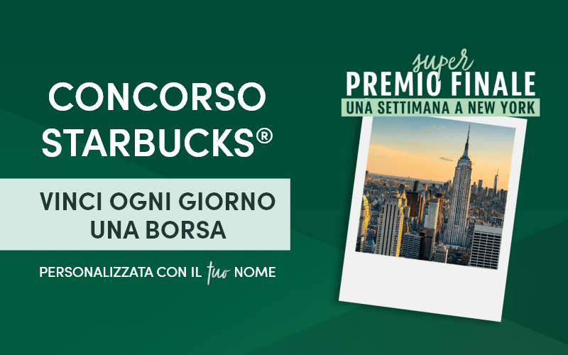 Vinci una borsa personalizzata ed un viaggio a New York con Starbucks