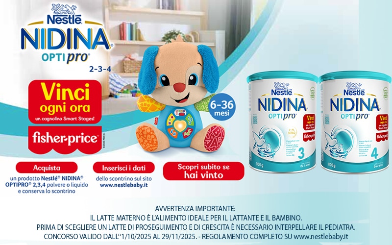 Vinci Fisher Price con Nestlé Nidina Optipro