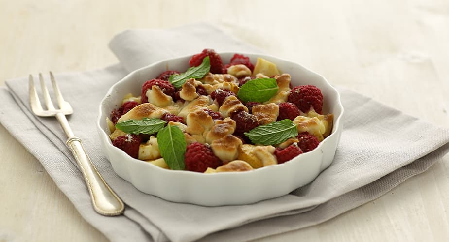 Crumble di lamponi mele e Orzoro