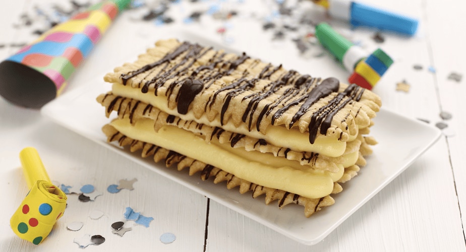 Millefoglie di chiacchiere
