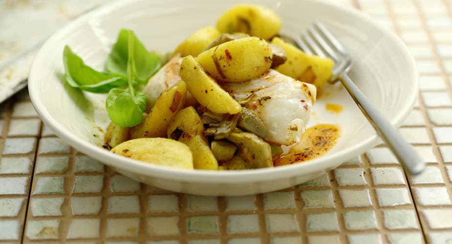 Filetto di merluzzo al cartoccio con contorno